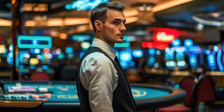 Antarmuka desktop vileplume menampilkan meja blackjack dengan dealer langsung berkualitas HD